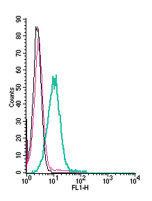 Cell surface detection of SSTR2 by indirect flow cytometry in live intact human THP-1 monocytic leukemia cells: