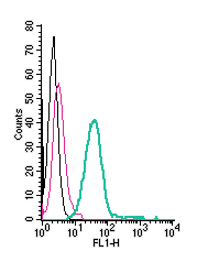 Cell surface detection of MERTK by direct flow cytometry in live intact mouse J774 macrophage cells: