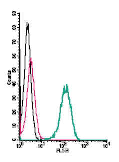 Cell surface detection of TrkB by indirect flow cytometry in live intact human THP-1 monocytic leukemia cells: