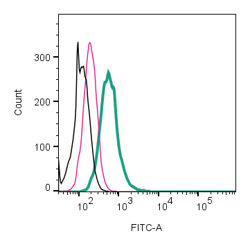 Cell surface detection of CCR2 by direct flow cytometry in live intact human THP-1 monocytic leukemia cell line: