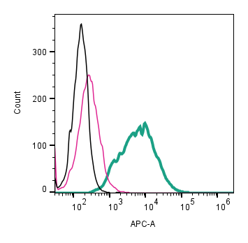 Cell surface detection of CD63 by direct flow cytometry in live intact mouse P815 mastocytoma cell line: